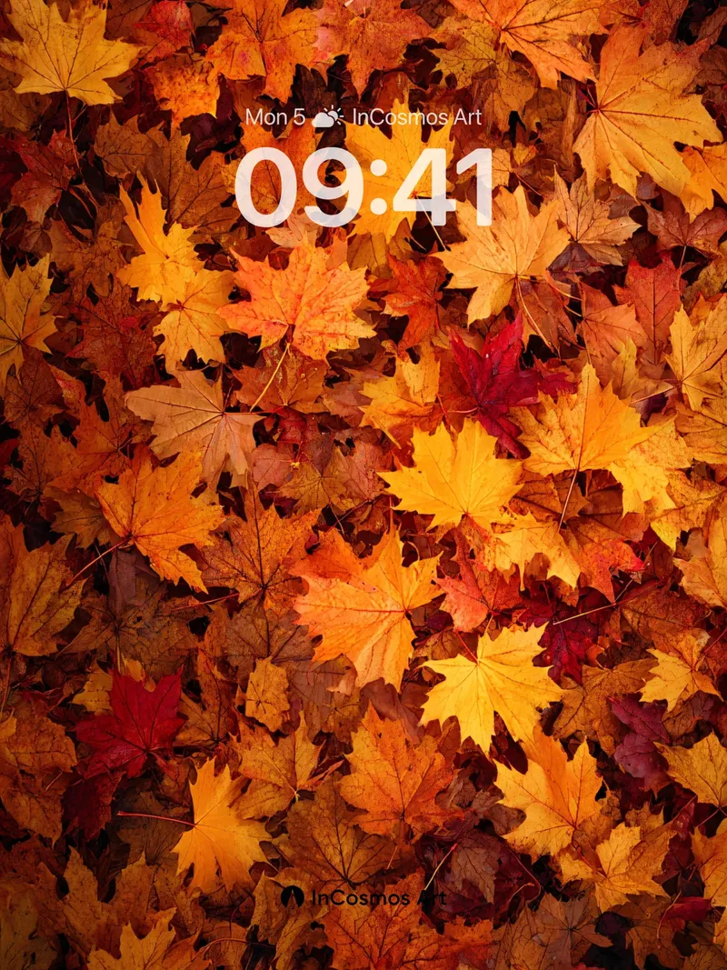 Autumn Ember Wallpaper with Fallen Canopy