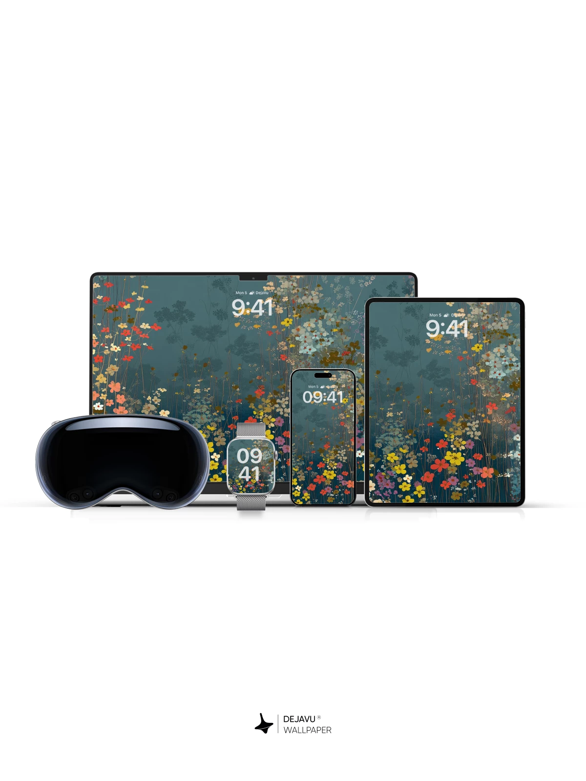 Whimsical Floral Garden Wallpaper 8K for iPhone and Android