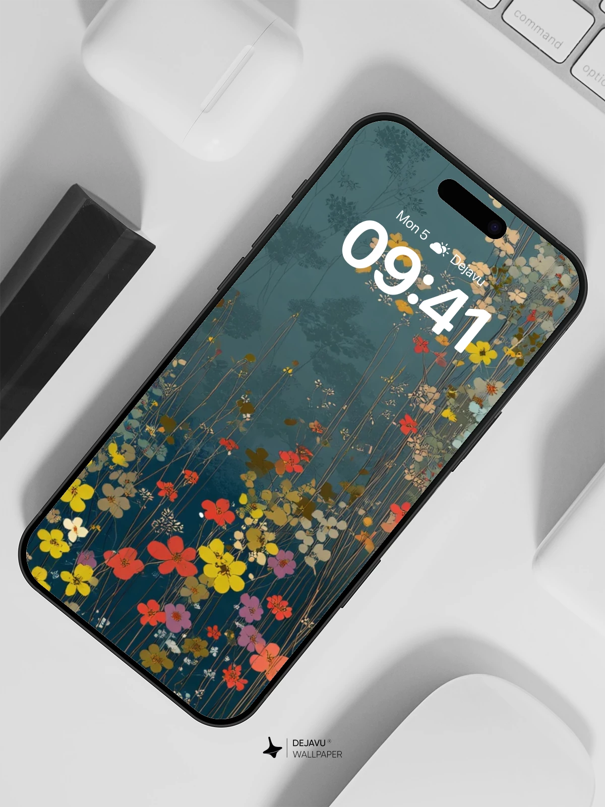 Whimsical Floral Garden Wallpaper 8K for iPhone and Android