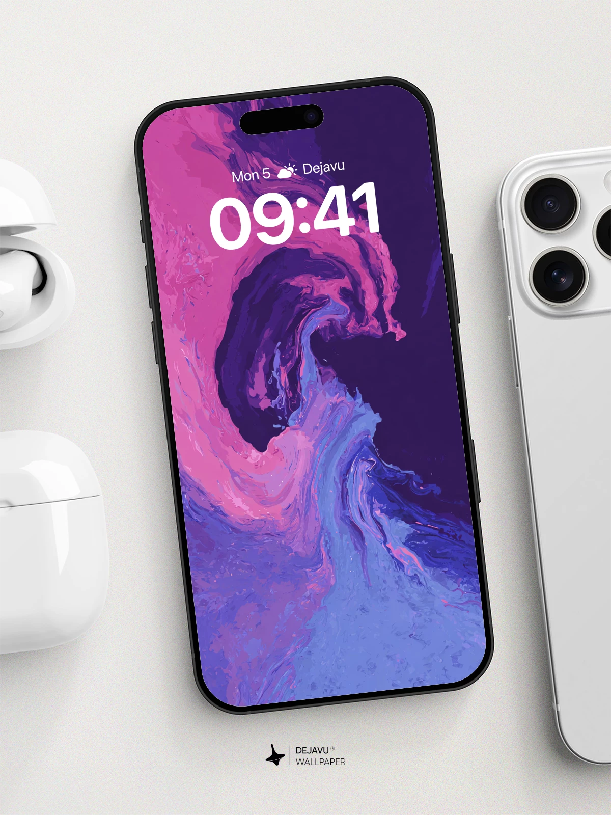 Vibrant Cosmic Wave Wallpaper 8K for iPhone and Android