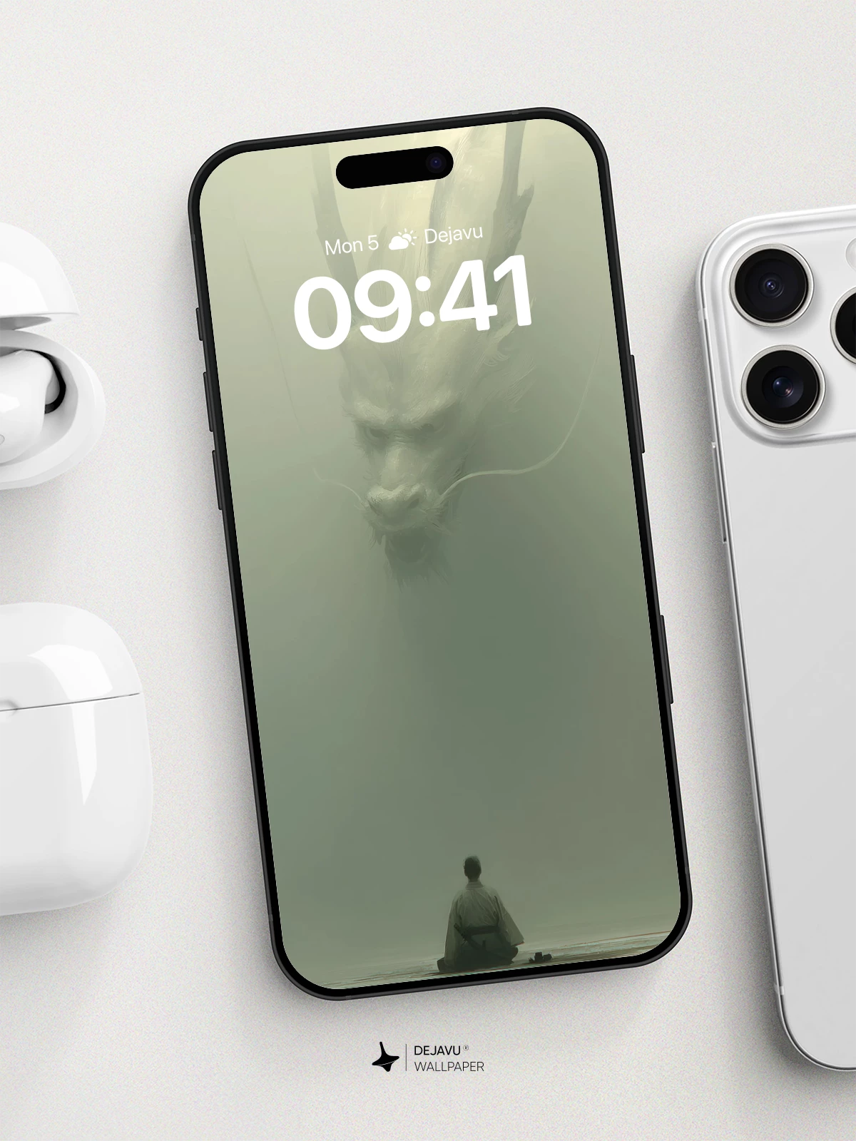 Mystic Dragon And Monk Wallpaper 8K For iPhone Android