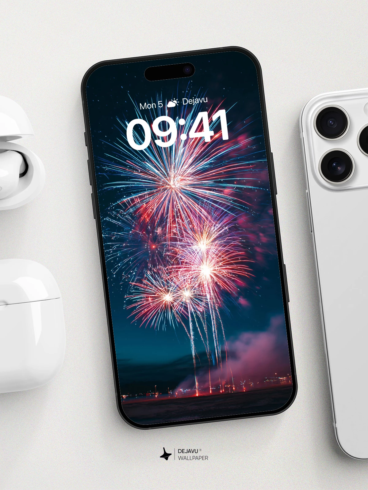 Vibrant Fireworks Explosion Wallpaper 8K for iPhone and Android