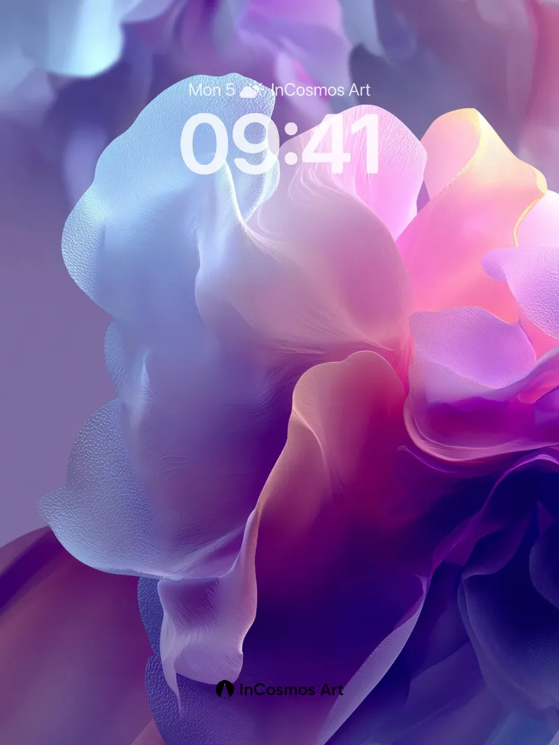 Luminous Petal Wallpaper with Ethereal Hues