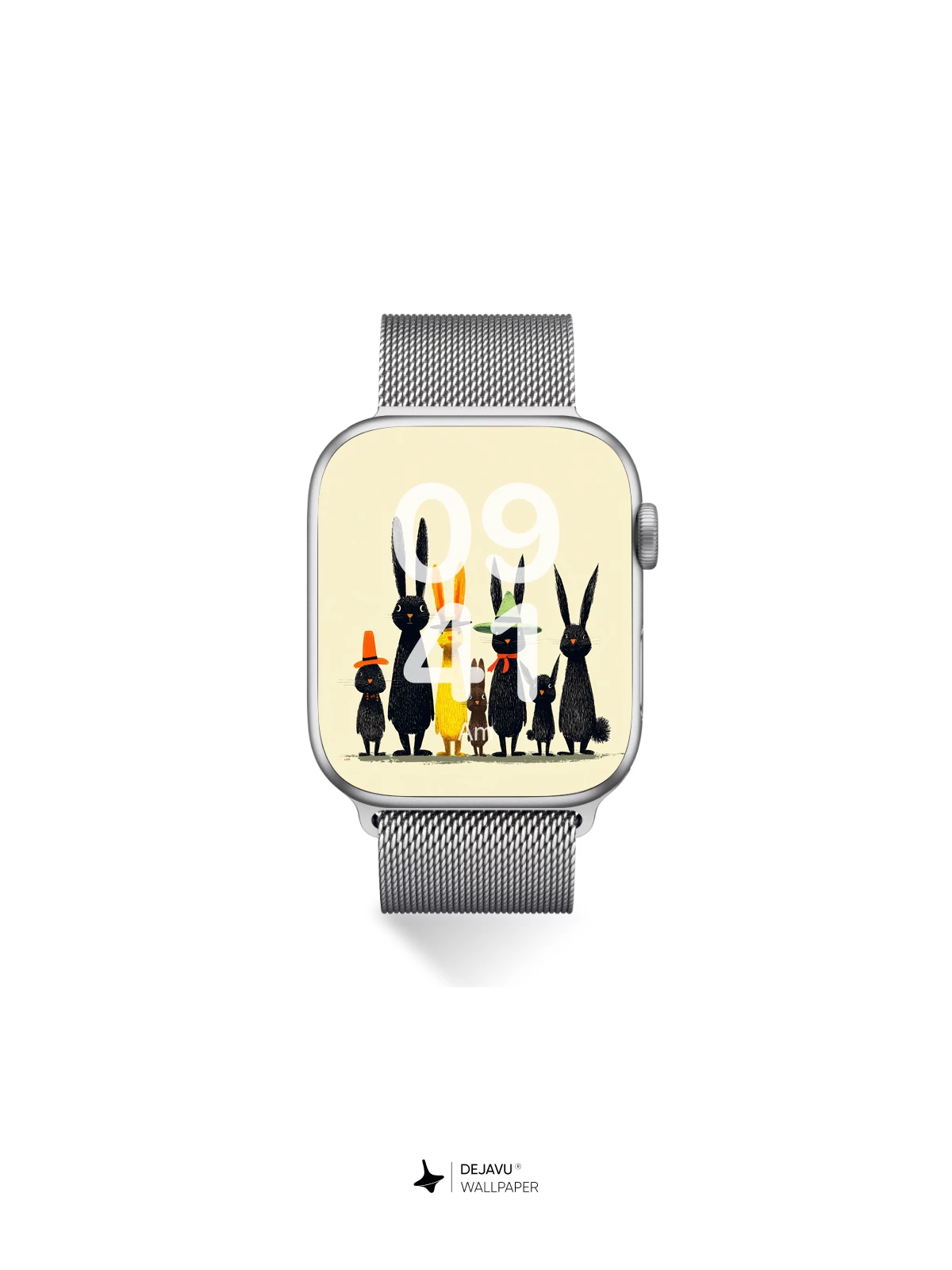 Whimsical Rabbit Family Wallpaper 8K for iPhone and Android