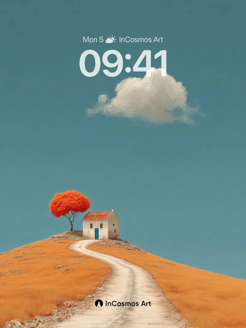 Serenity Ridge Wallpaper with Floating Cloud