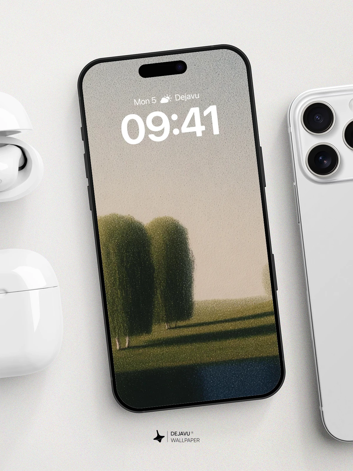 Surreal Tree Silhouettes Wallpaper 8K for iPhone and Android