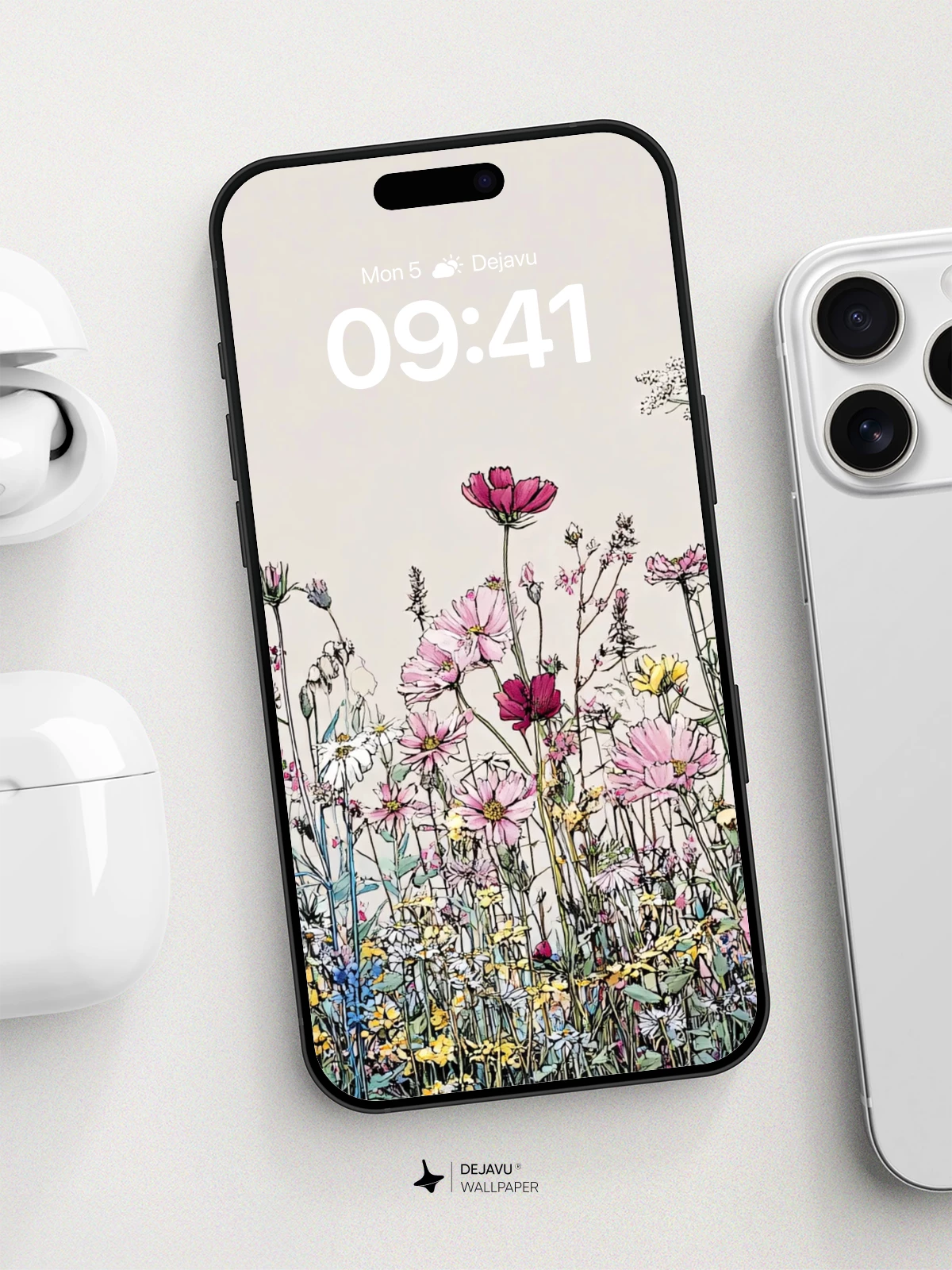 Wildflower Meadow Wallpaper 8K for iPhone and Android