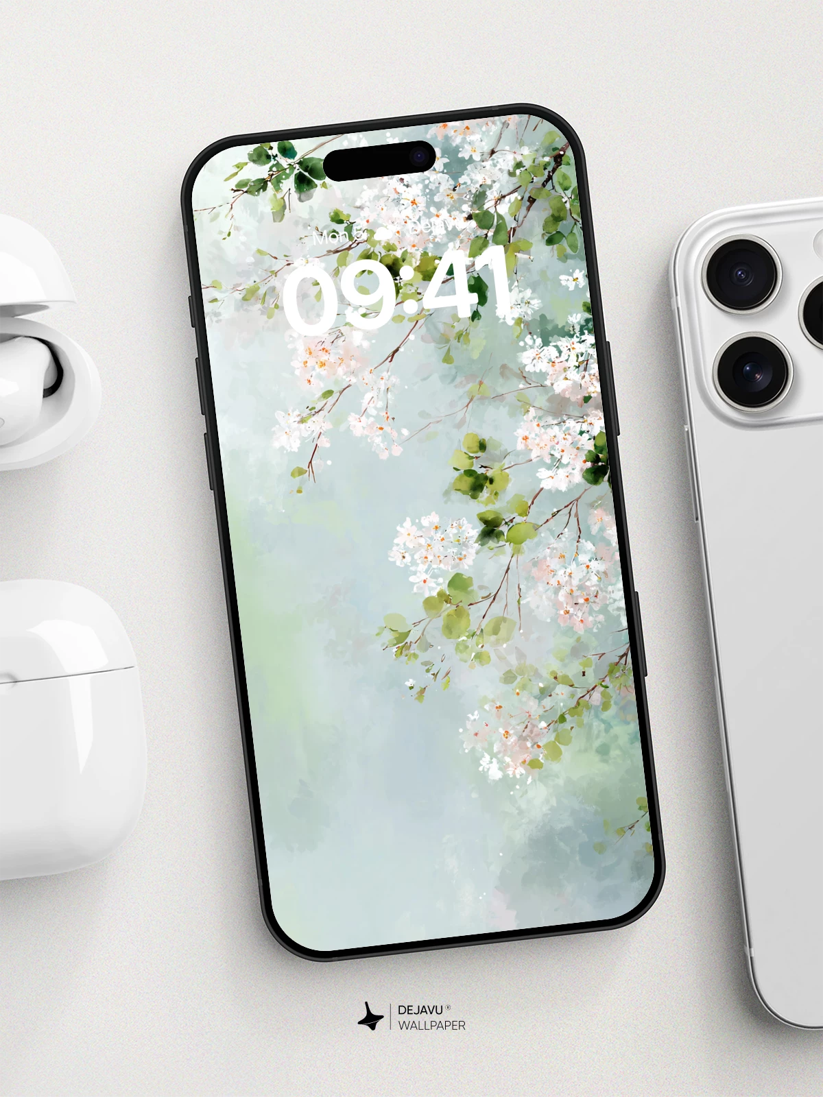 Watercolor Cherry Blossom Wallpaper 8K for iPhone and Android