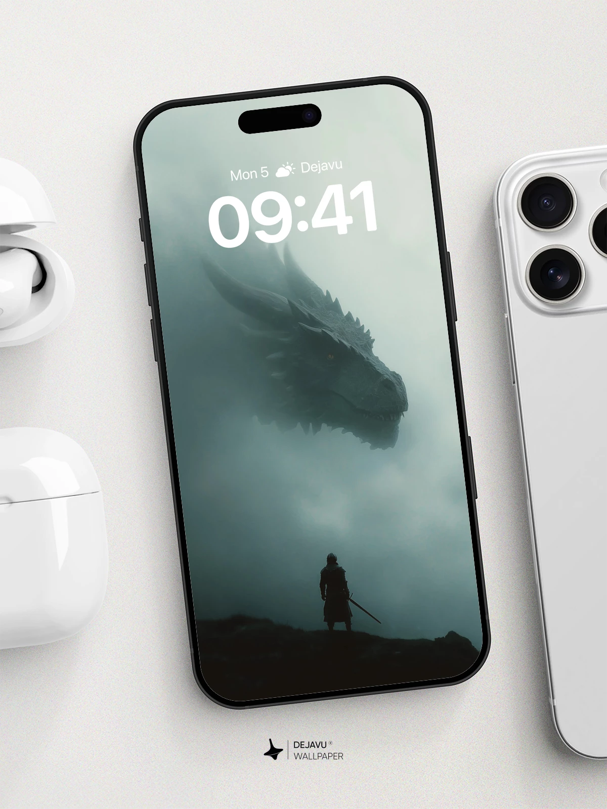 Epic Dragon Encounter Wallpaper 8K for iPhone and Android