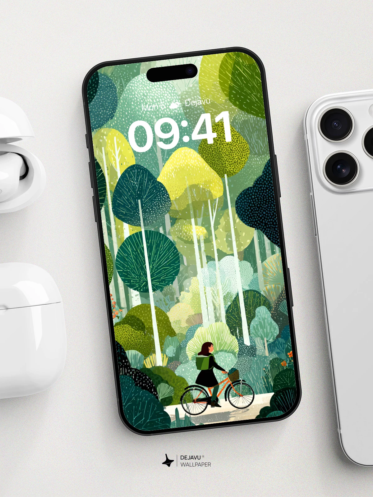 Whimsical Forest Ride Wallpaper 8K for iPhone and Android