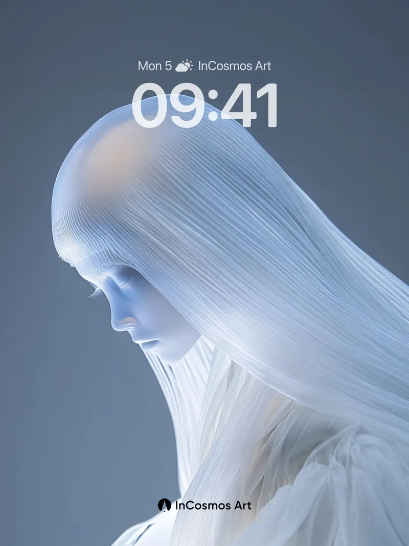 Luminous Serenity Wallpaper with Ethereal Threads