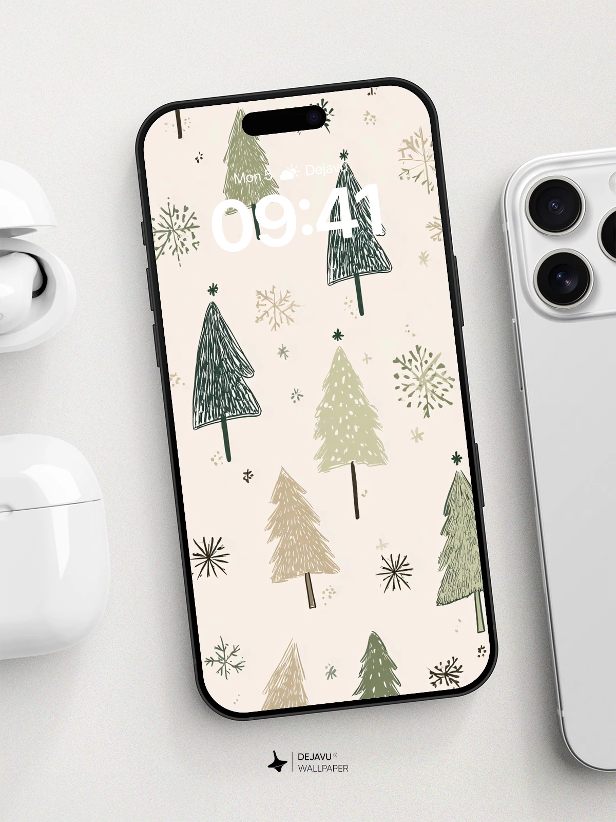 Whimsical Winter Forest Wallpaper 8K for iPhone and Android