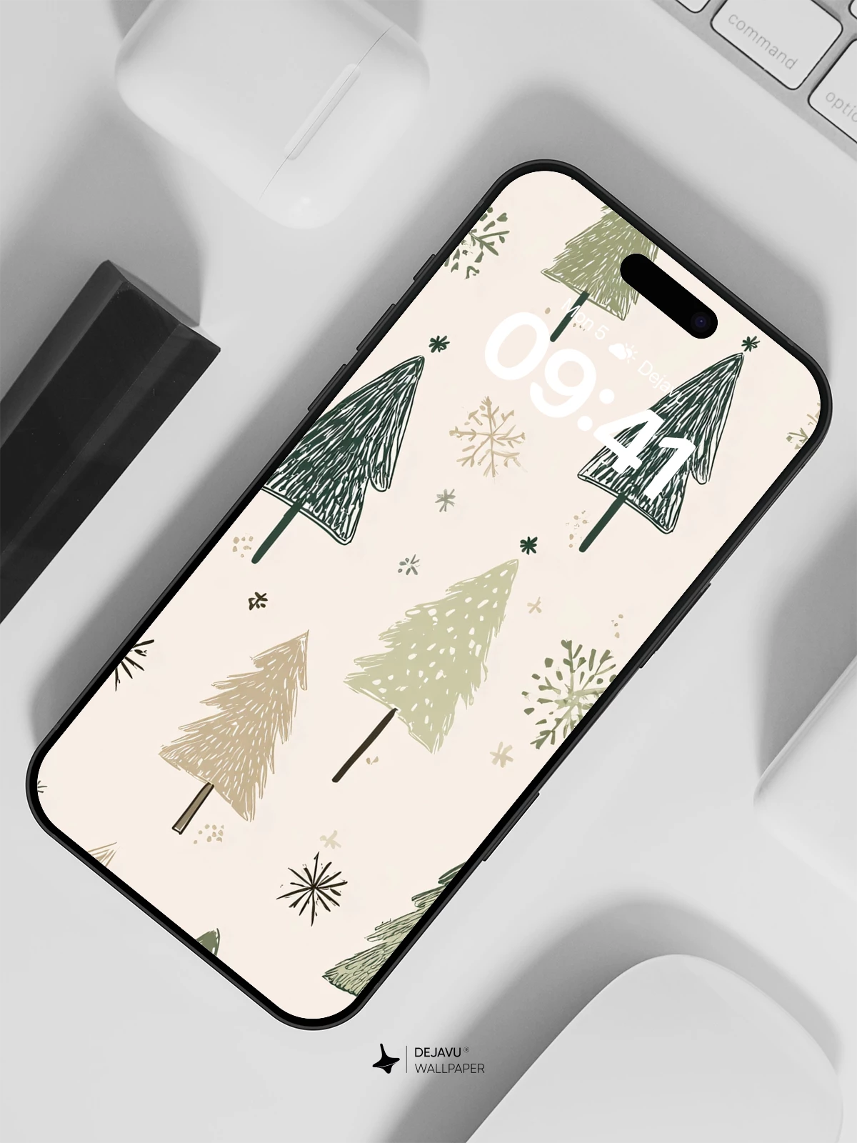 Whimsical Winter Forest Wallpaper 8K for iPhone and Android