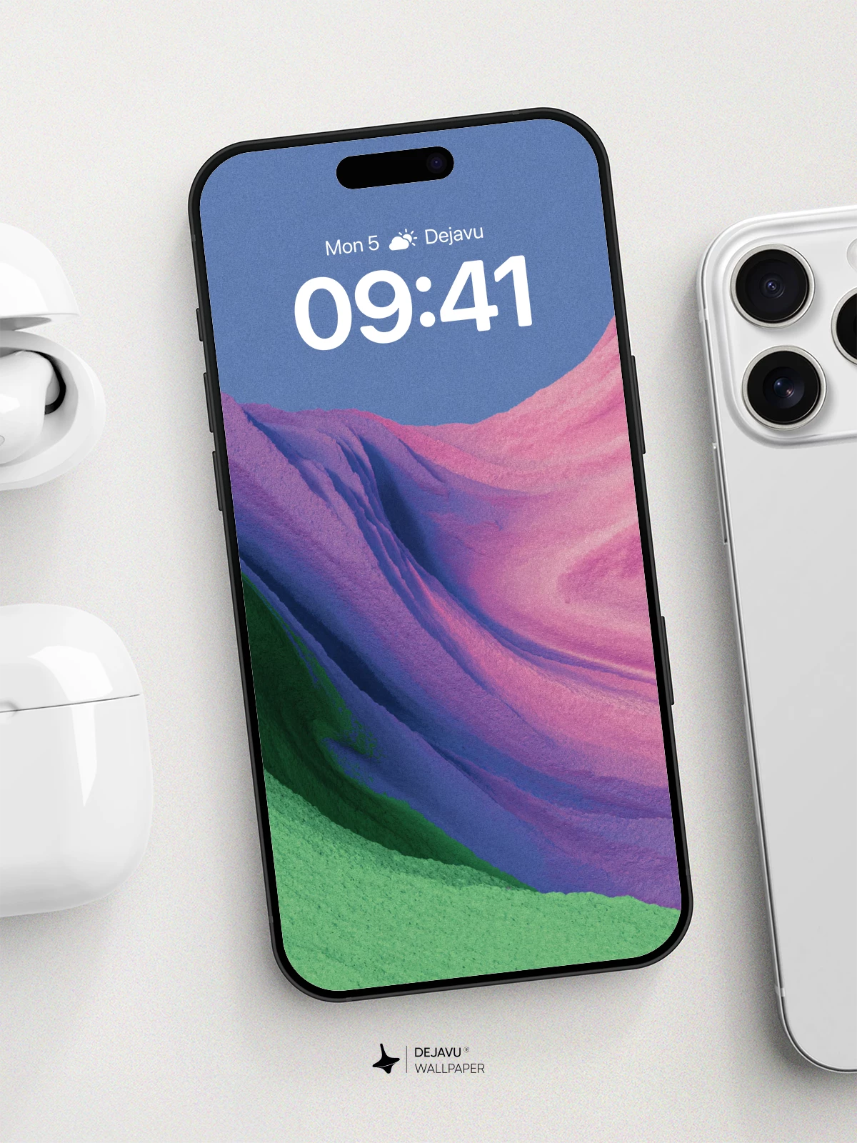 Surreal Rainbow Dunes Wallpaper 8K for iPhone and Android