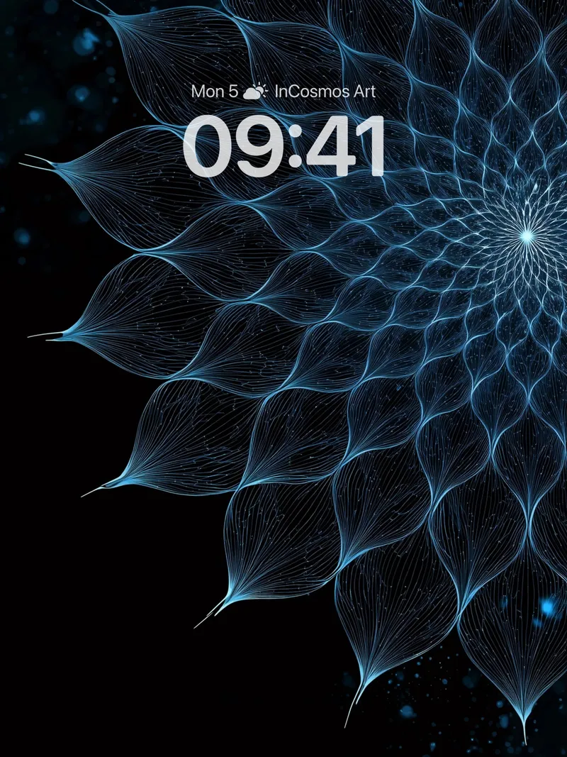 Cobalt Web Wallpaper with Cosmic Pulse