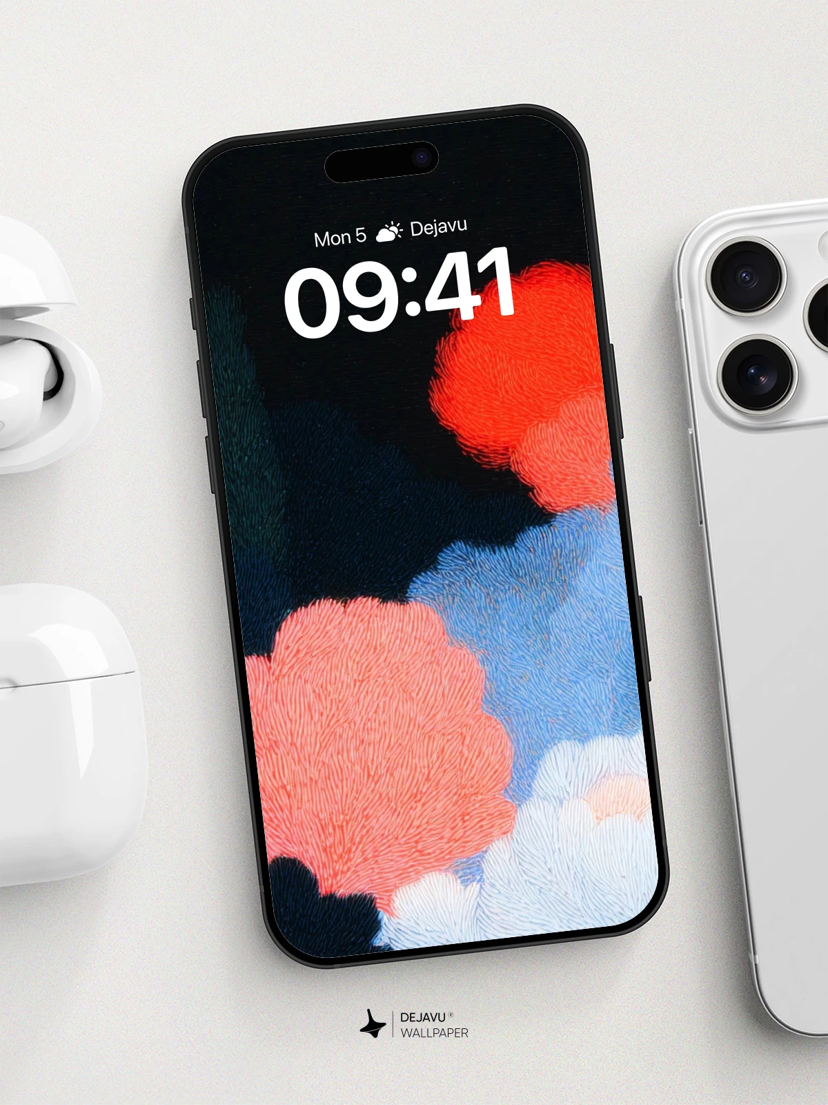 Surreal Fire Clouds Wallpaper 8K for iPhone and Android