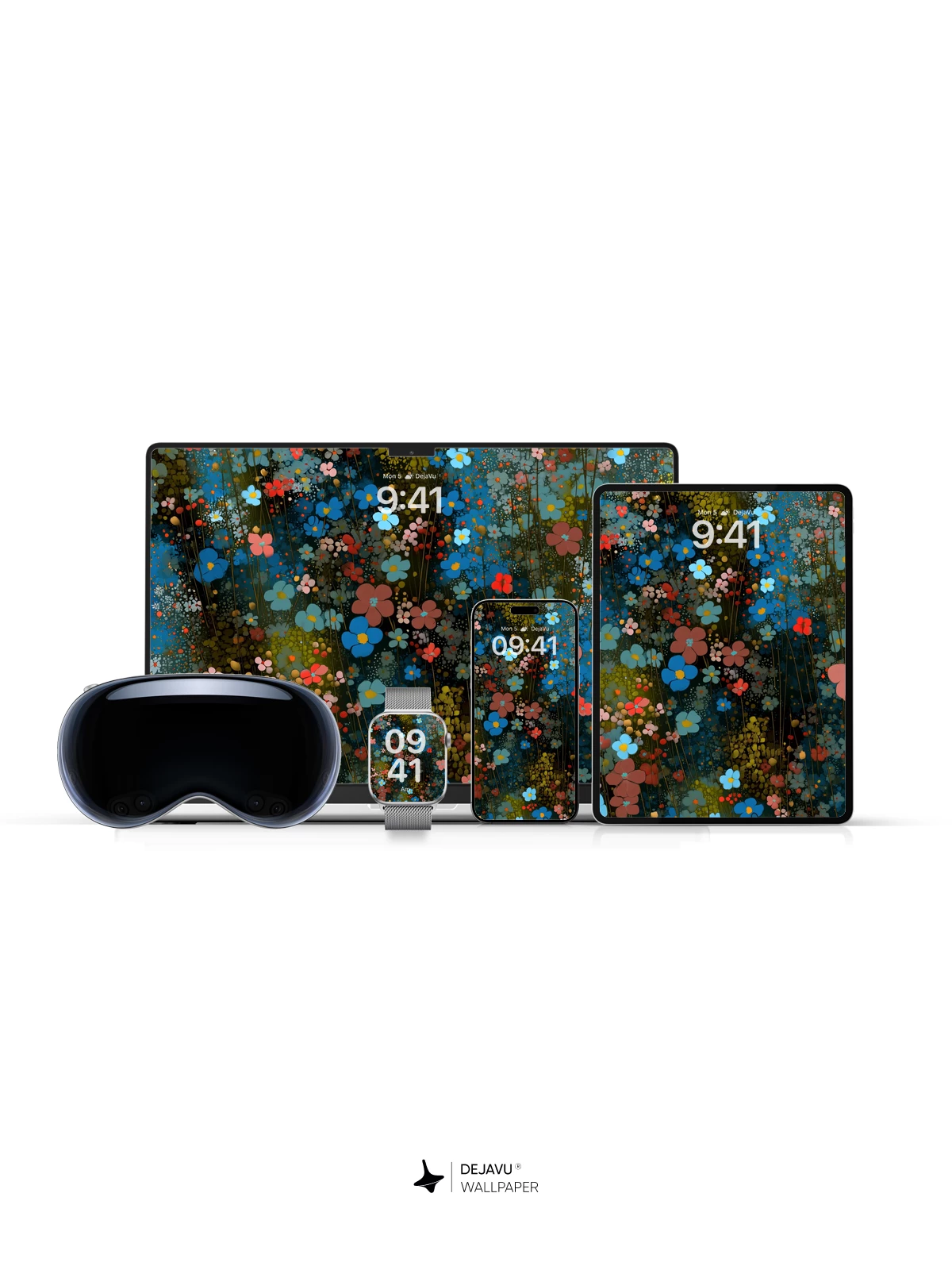 Whimsical Floral Garden Wallpaper 8K for iPhone and Android