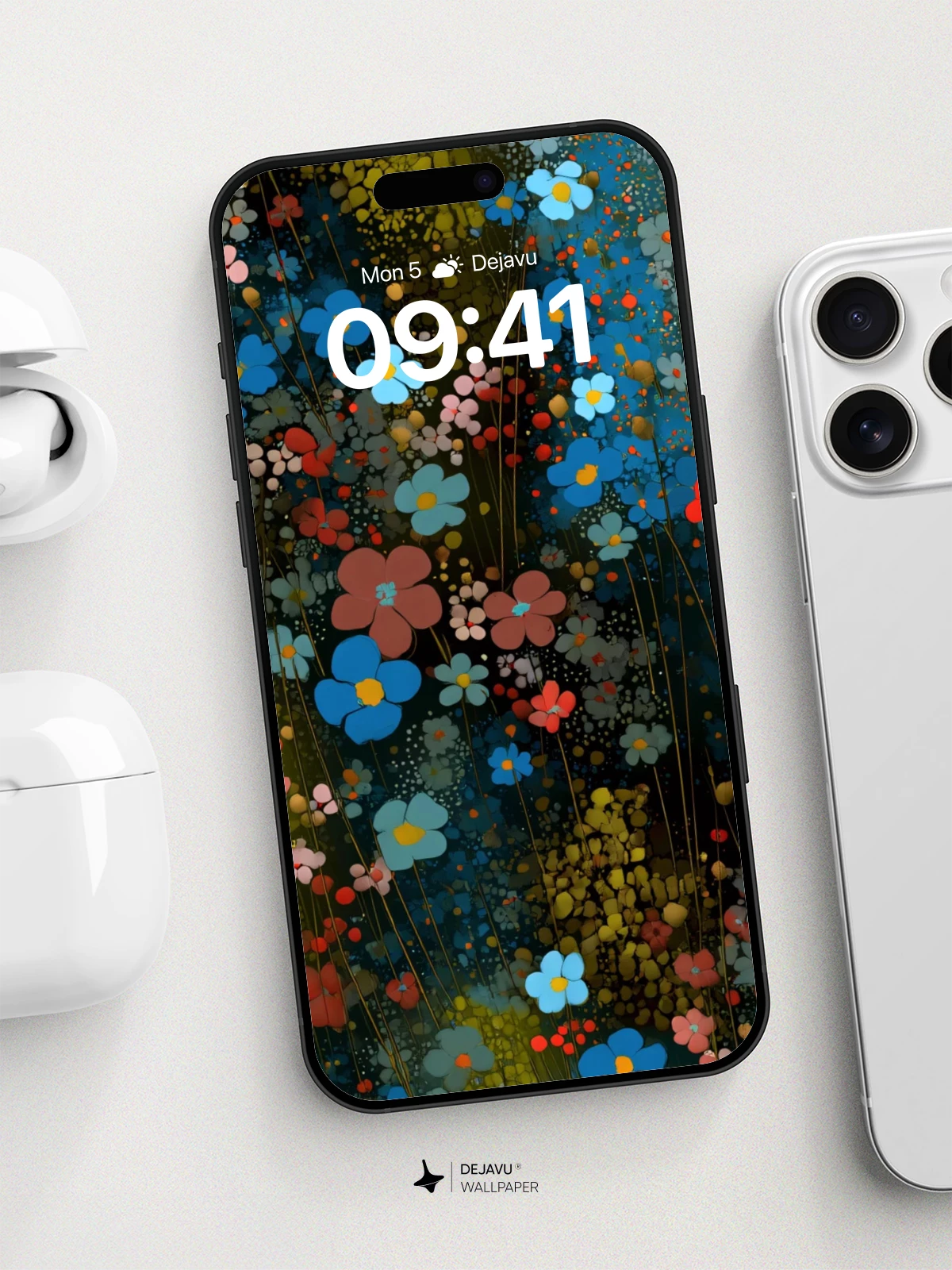 Whimsical Floral Garden Wallpaper 8K for iPhone and Android