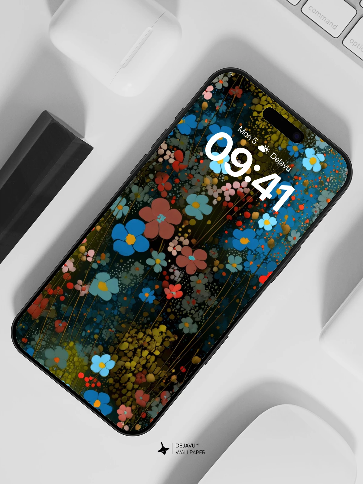 Whimsical Floral Garden Wallpaper 8K for iPhone and Android