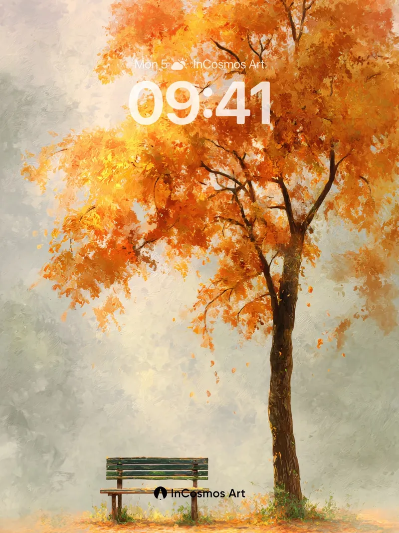 Autumn Hush Wallpaper with Golden Canopy