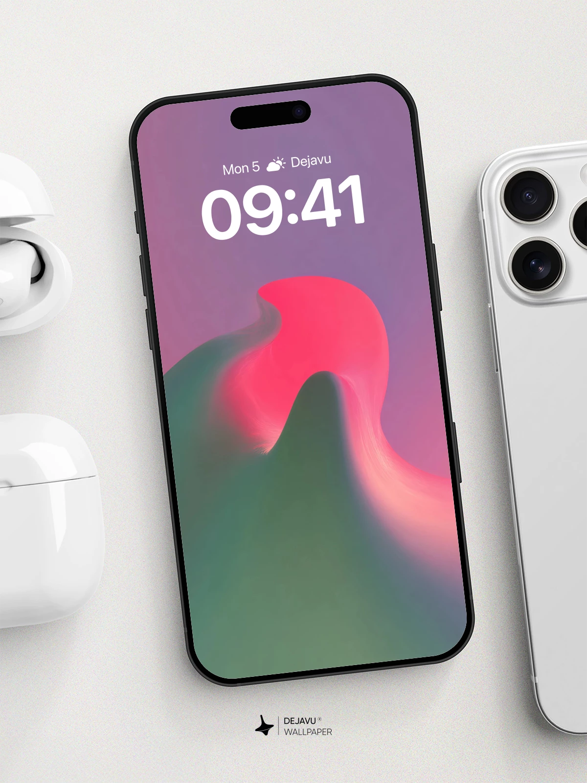 Dreamy Gradient Wave Wallpaper 8K for iPhone and Android