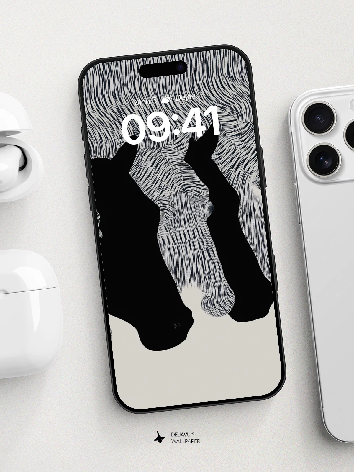 Zebra Illusion Art Wallpaper 8K for iPhone and Android