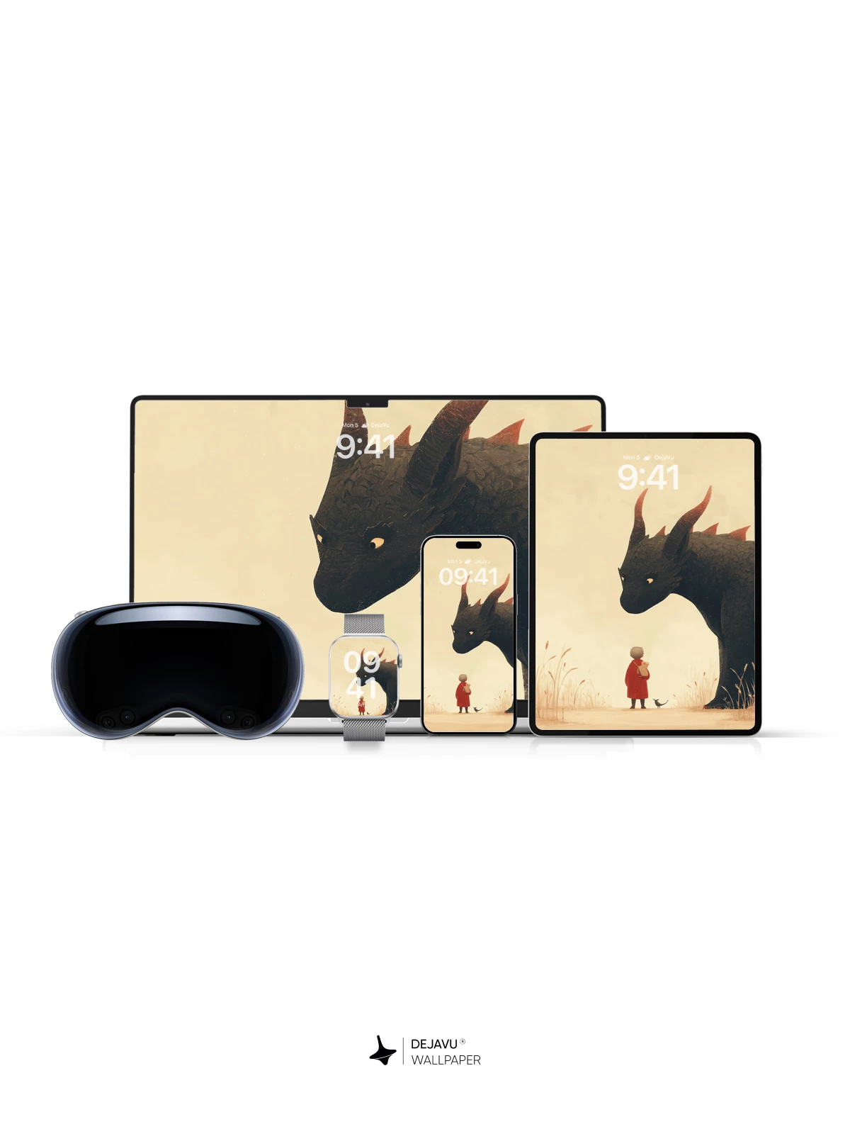 Whimsical Dragon And Child Wallpaper 8K For iPhone And Android