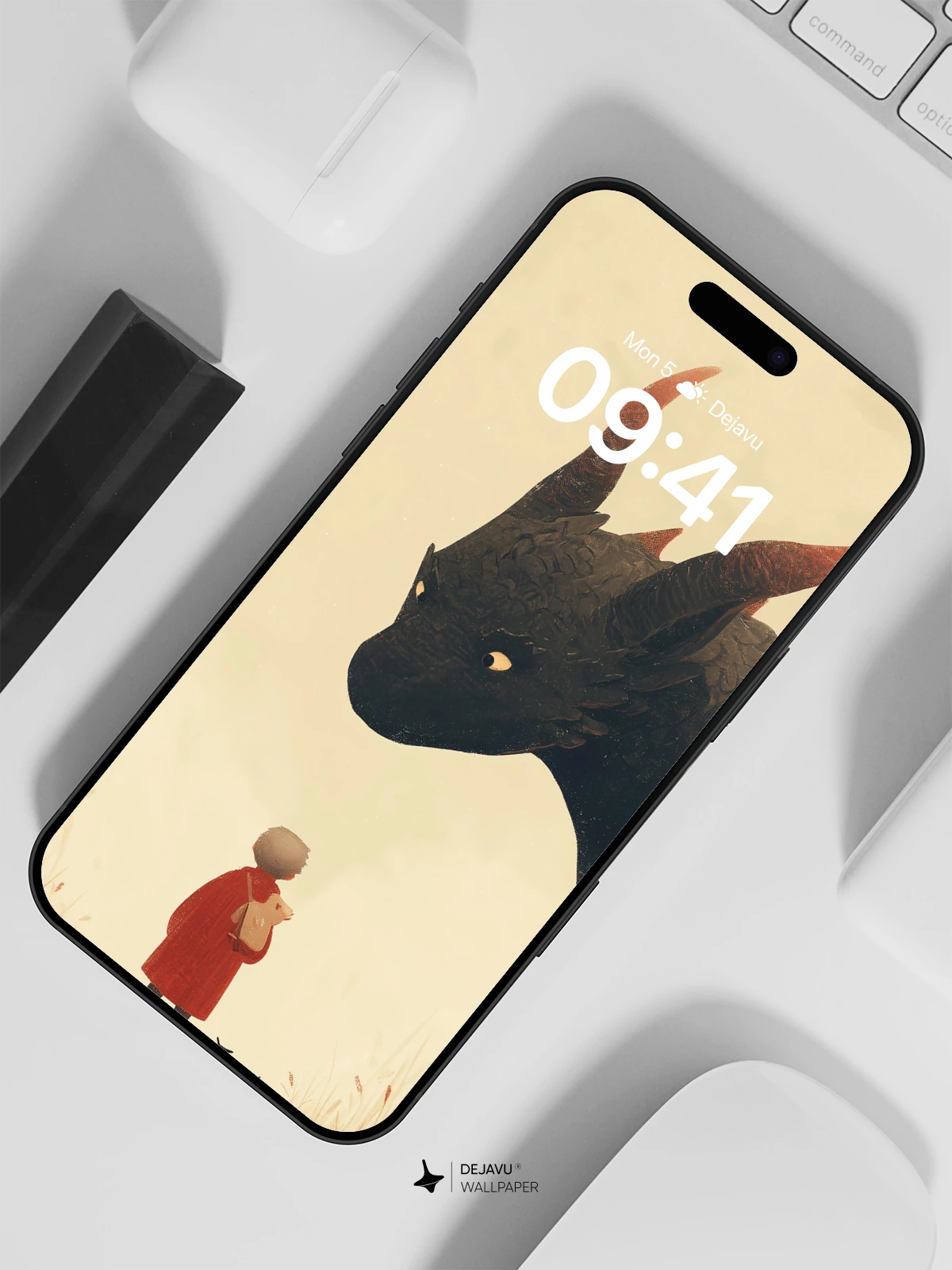 Whimsical Dragon And Child Wallpaper 8K For iPhone And Android