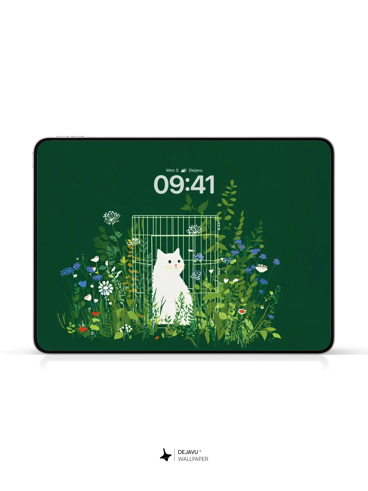 Whimsical Garden Cage Wallpaper 8K for iPhone and Android