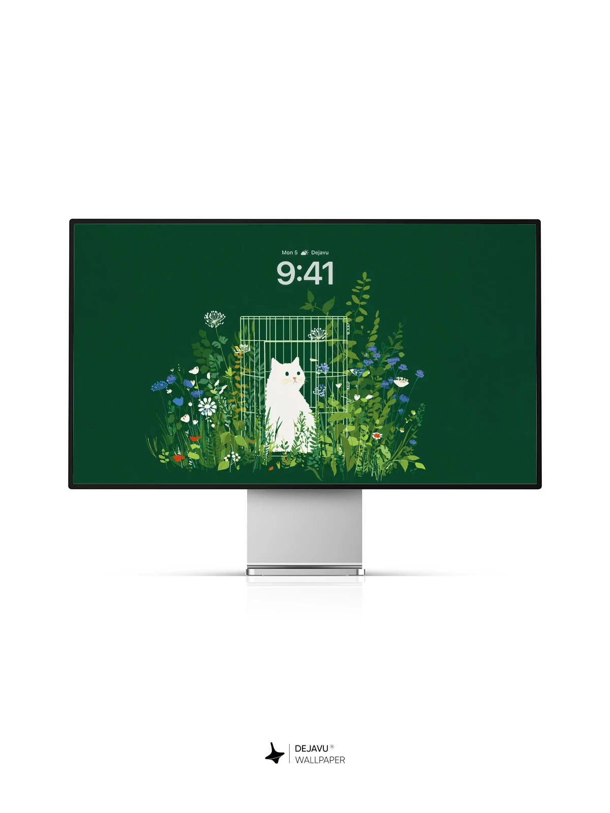 Whimsical Garden Cage Wallpaper 8K for iPhone and Android