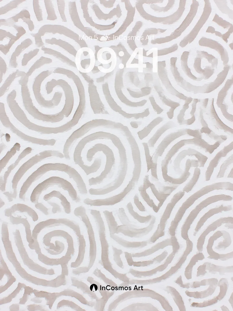 Serenity Spiral Wallpaper with Etched Depth