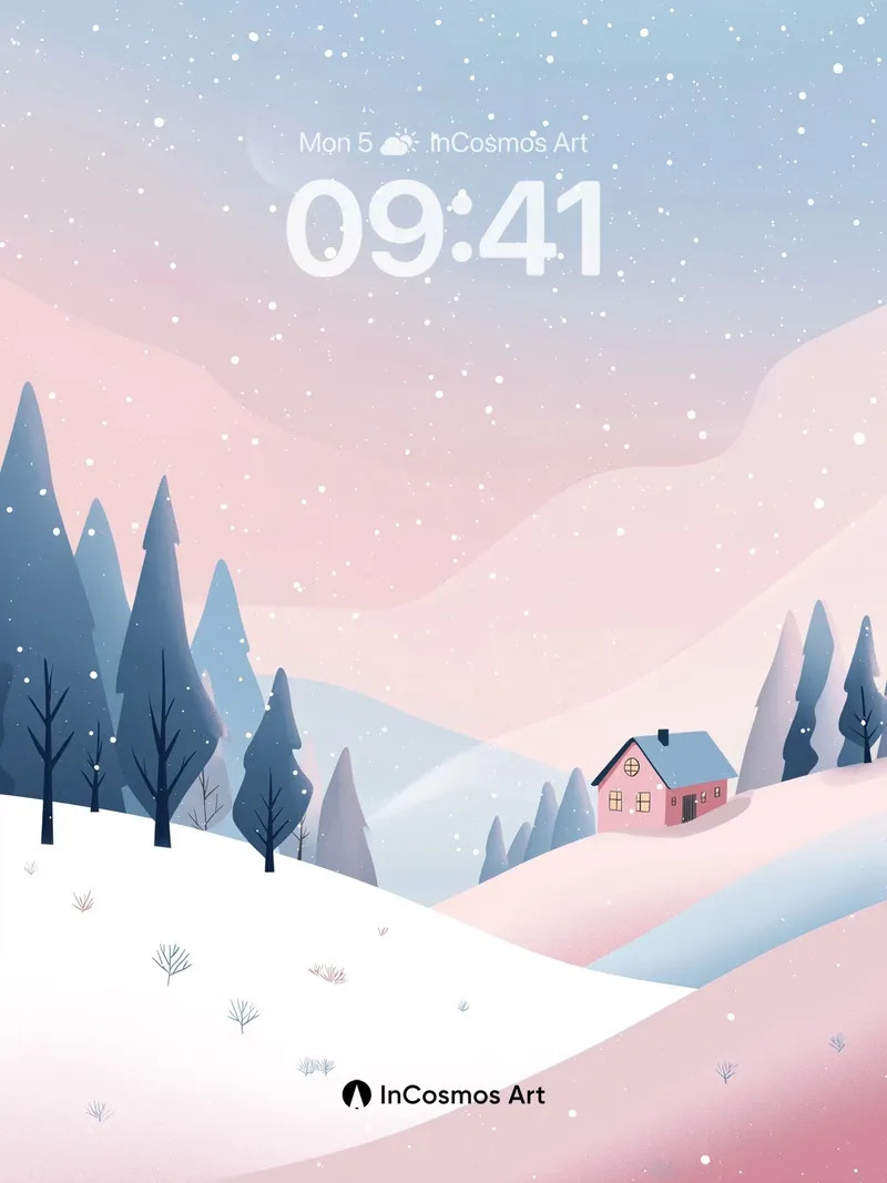 Frost Whisper Wallpaper with Snow-Capped Solitude