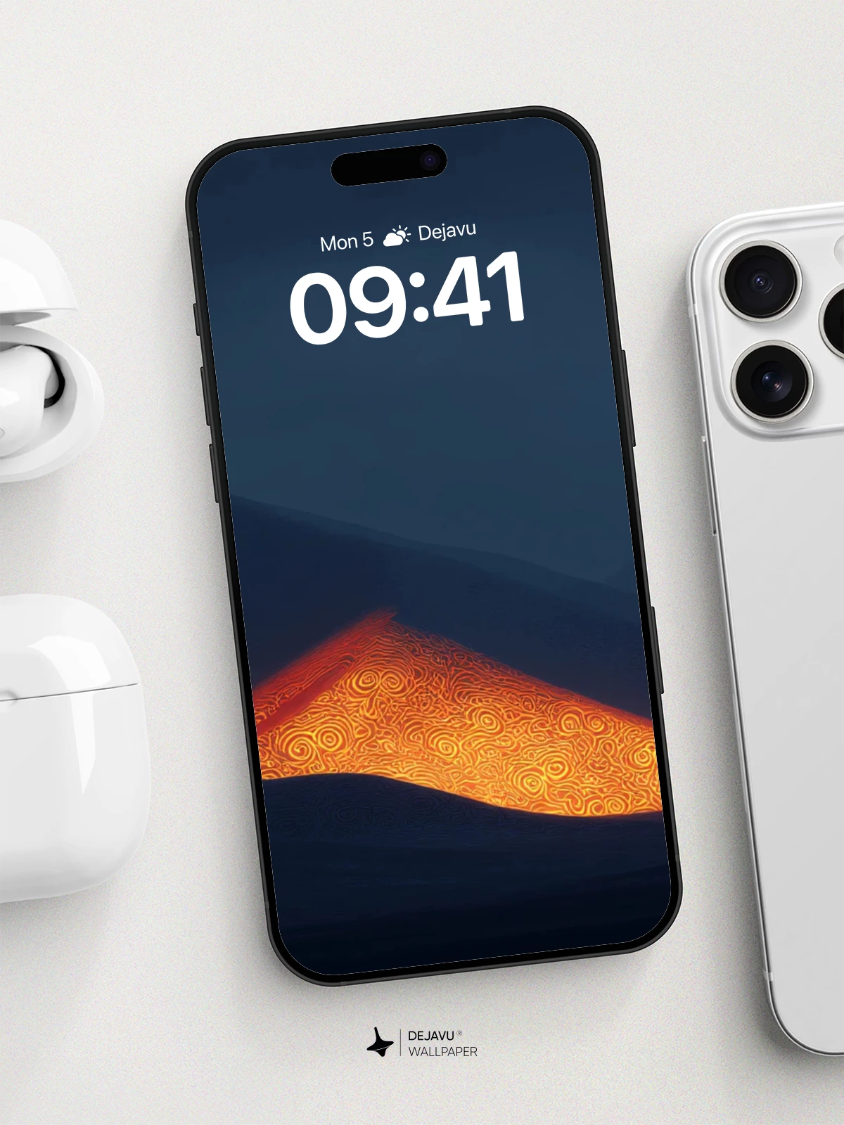 Volcanic Glow Mountain Wallpaper 8K for iPhone and Android