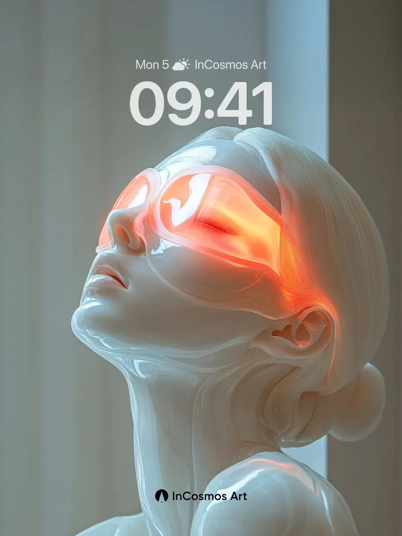 Luminous Serenity Wallpaper with Glowing Veil