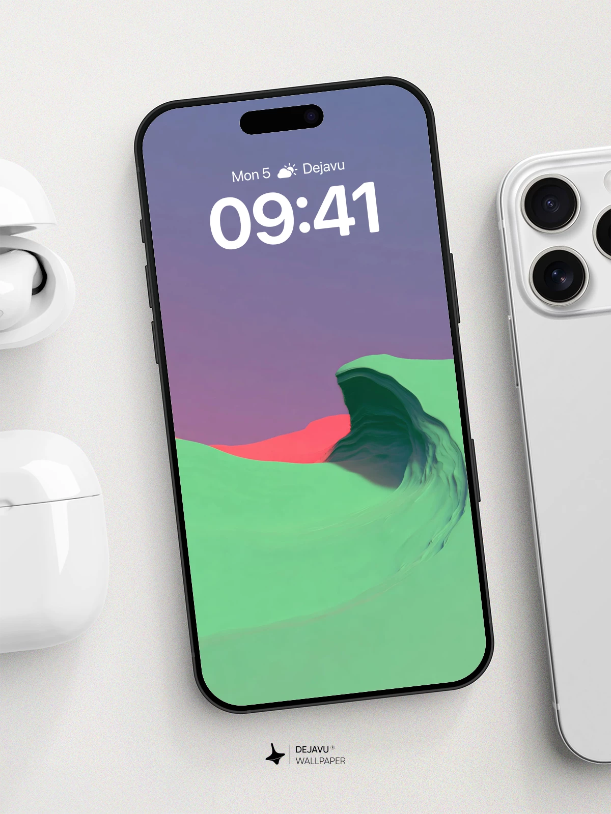 Surreal Wave Landscape Wallpaper 8K for iPhone and Android