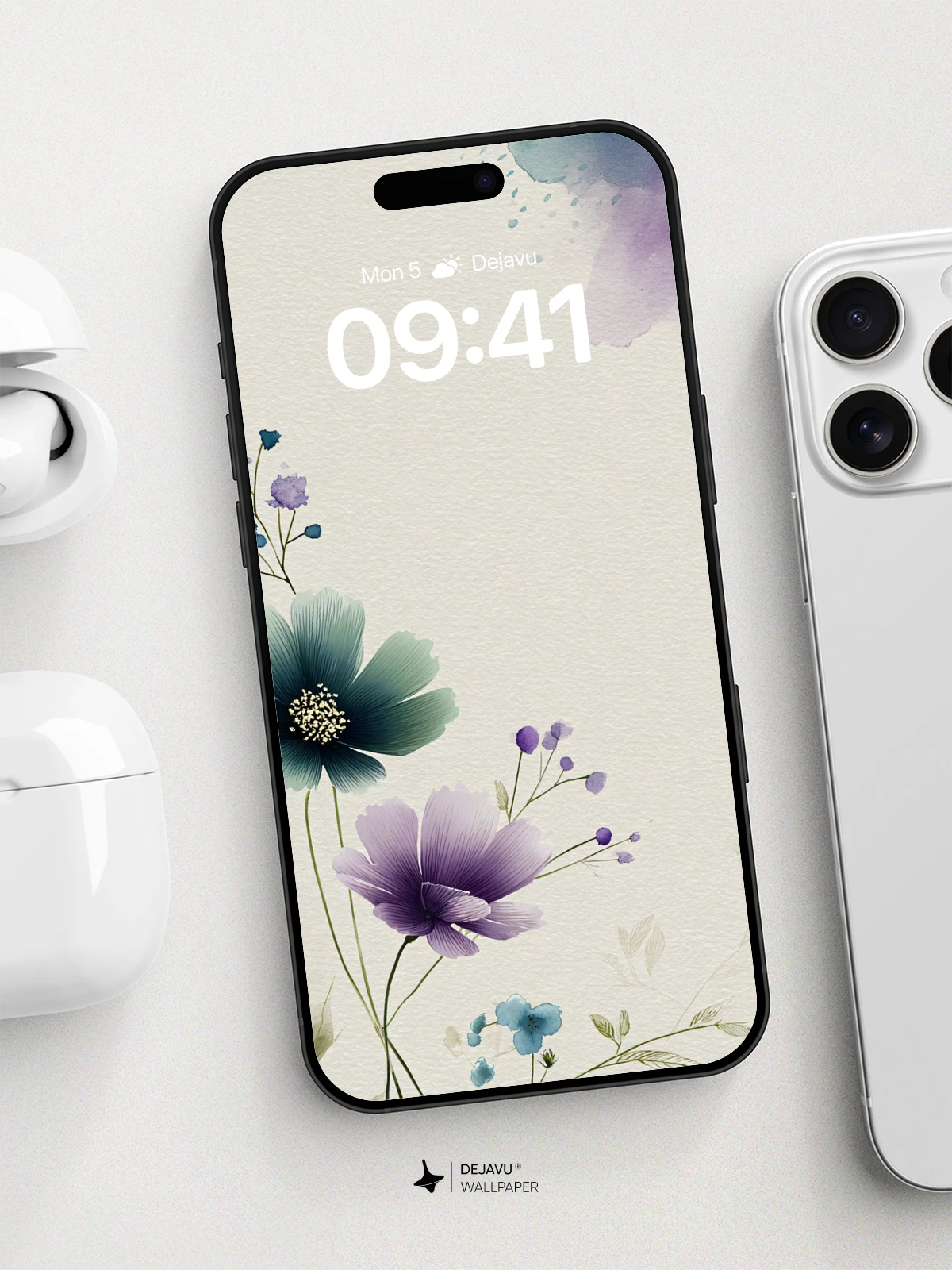 Watercolor Floral Dreams Wallpaper 8K for iPhone and Android