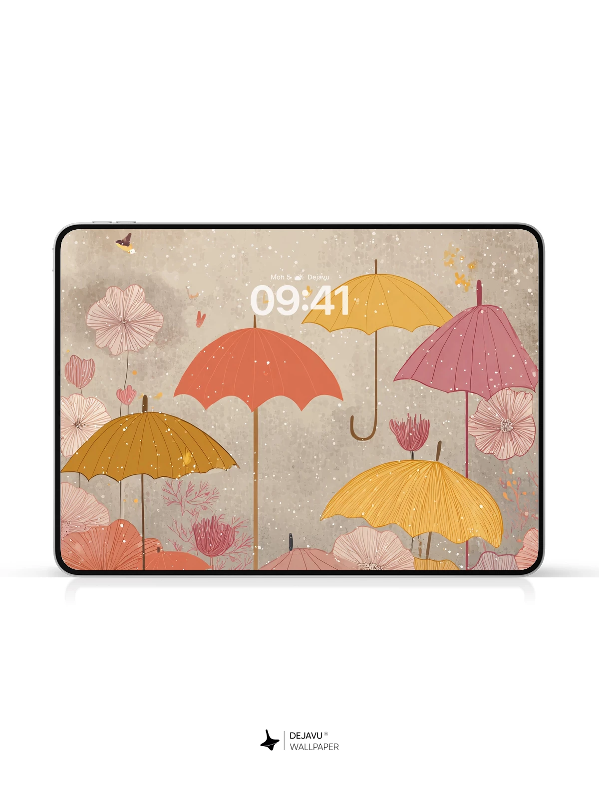 Whimsical Umbrella Garden Wallpaper 8K for iPhone and Android