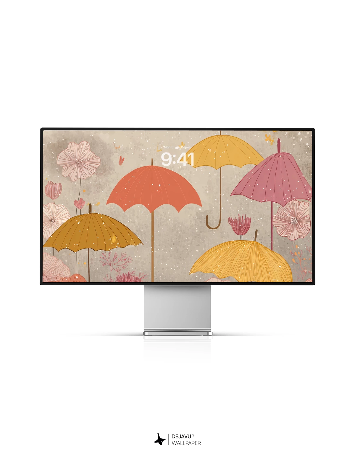 Whimsical Umbrella Garden Wallpaper 8K for iPhone and Android