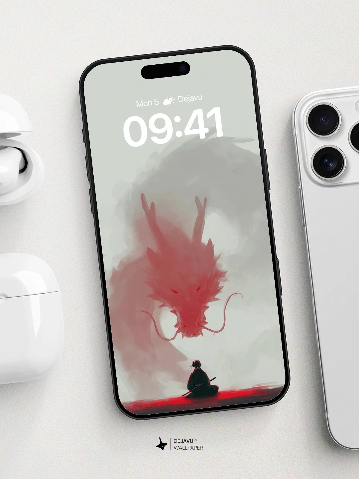 Mystic Dragon Silhouette Wallpaper 8K for iPhone and Android