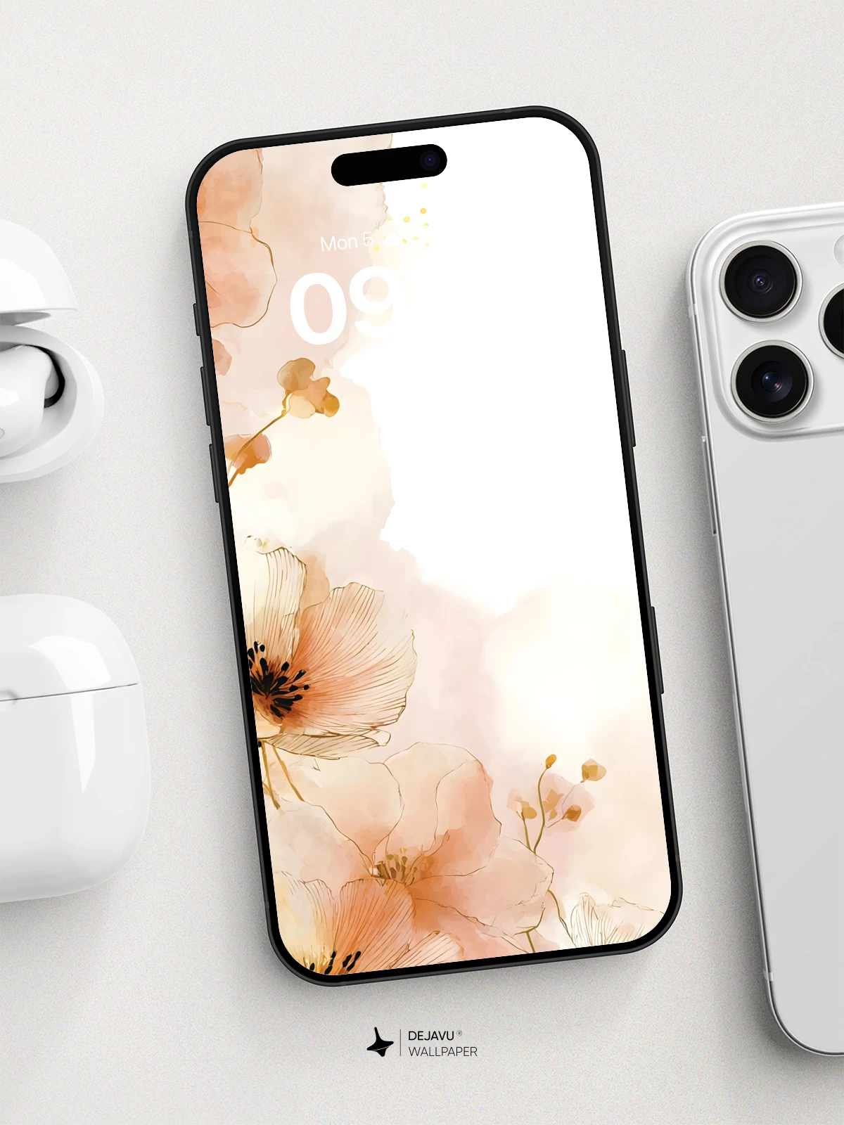 Watercolor Floral Dreams Wallpaper 8K for iPhone and Android