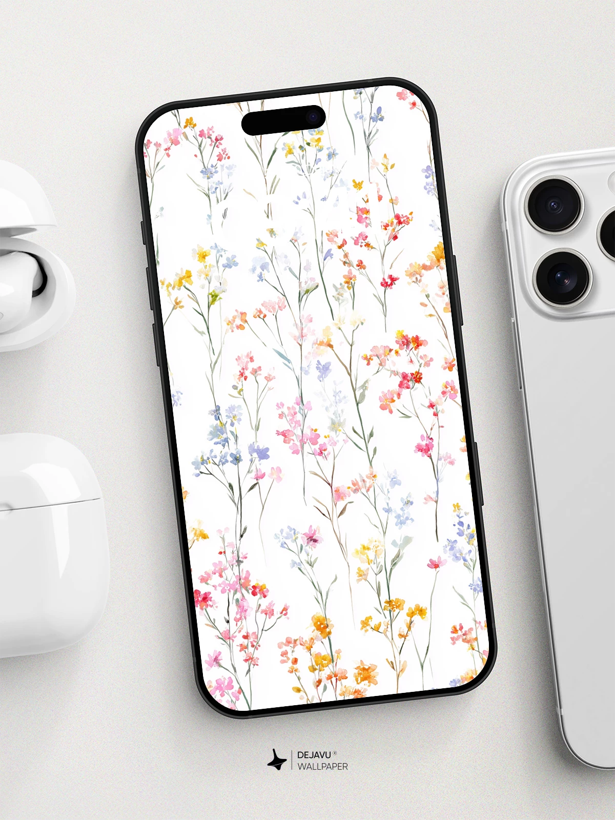 Watercolor Wildflower Wallpaper 8K for iPhone and Android