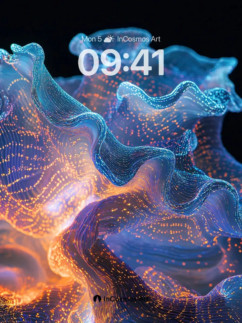 Luminous Current Wallpaper with Pulse Trails