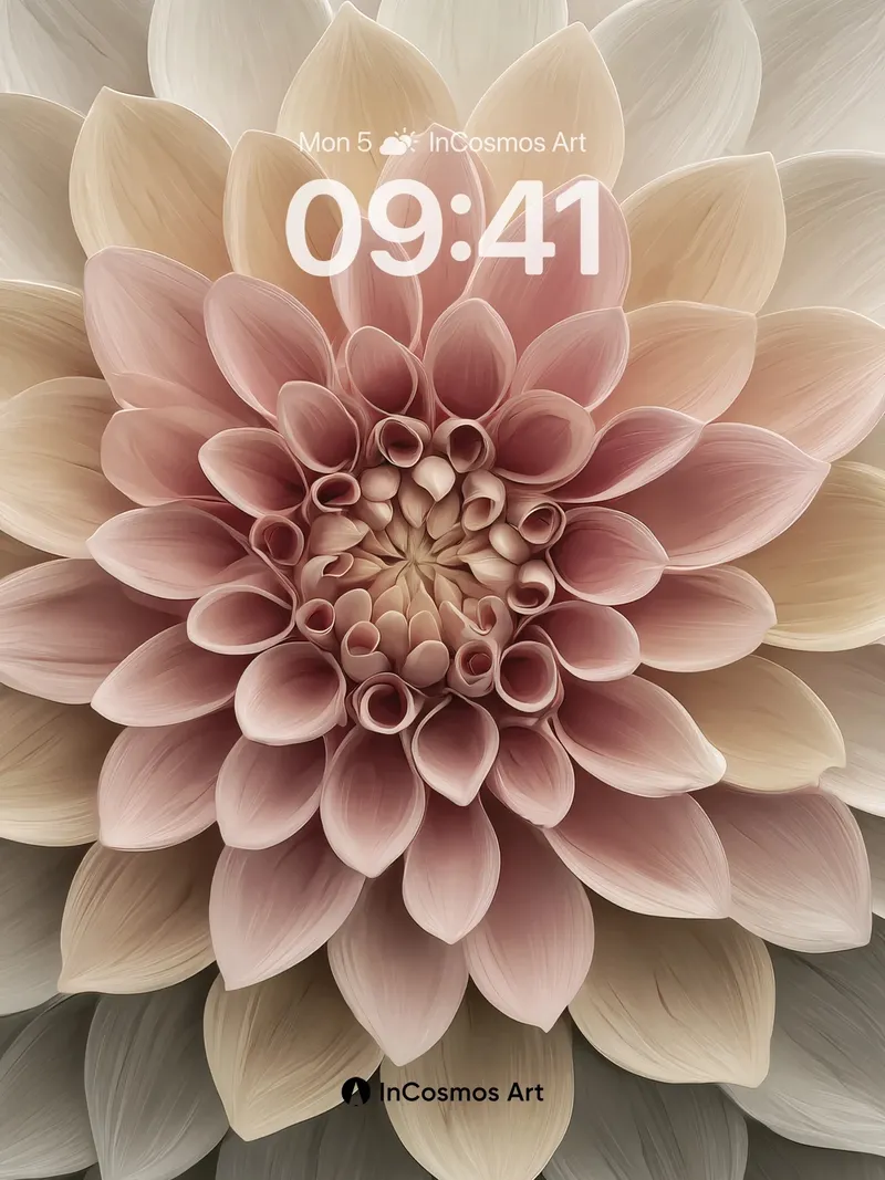 Serenity Spiral Wallpaper with Petal Geometry