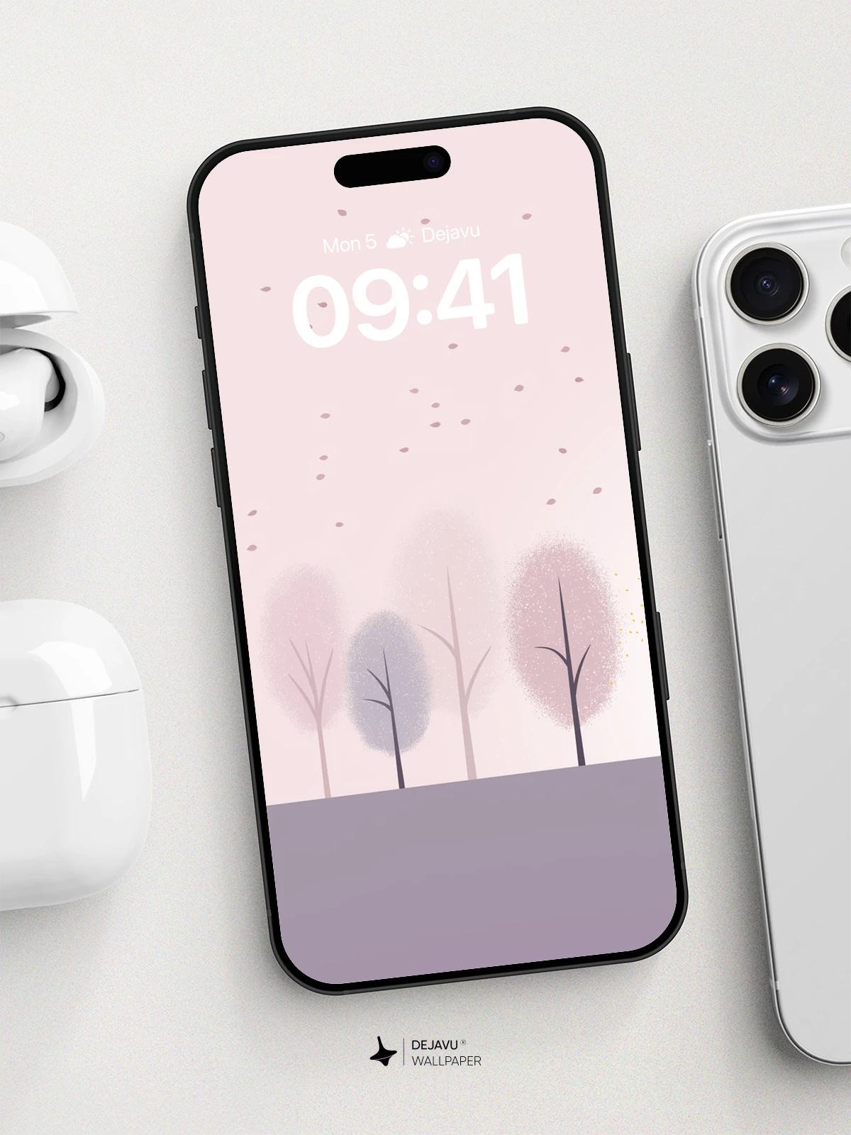 Minimal Cherry Blossom Wallpaper 8K for iPhone and Android