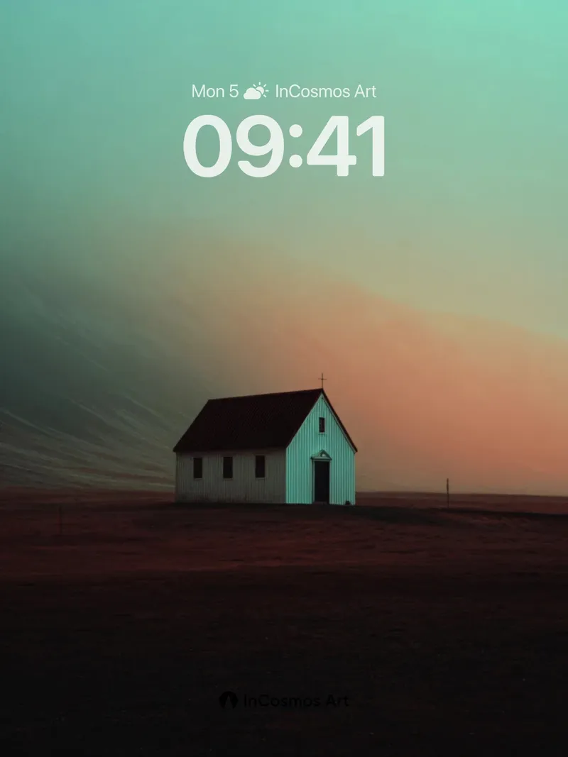 Solitary House Wallpaper in Hazy Horizon