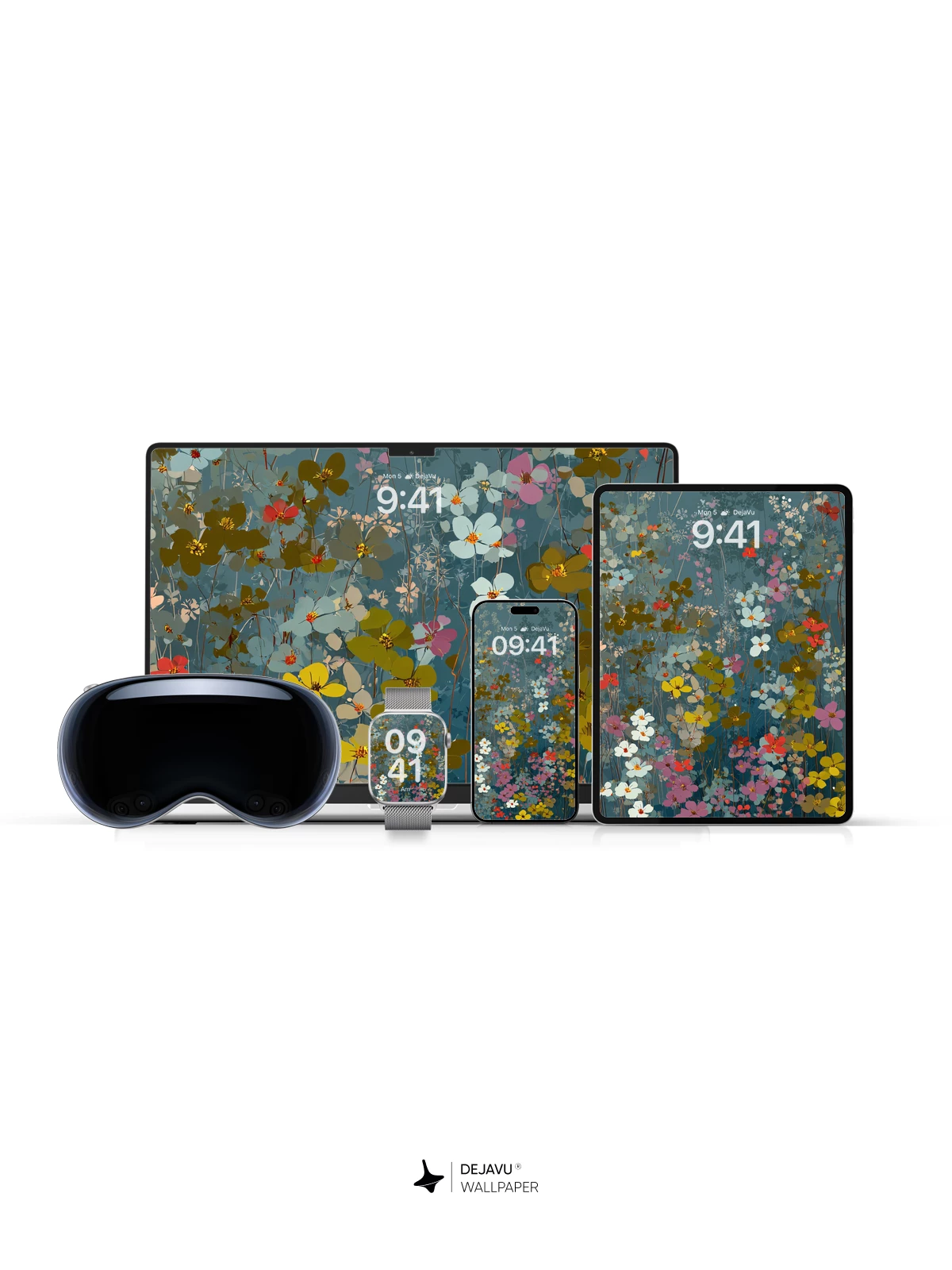 Whimsical Floral Garden Wallpaper 8K for iPhone and Android