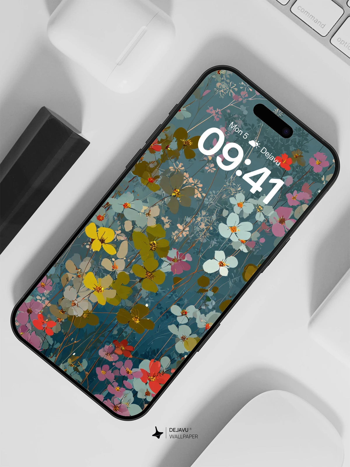Whimsical Floral Garden Wallpaper 8K for iPhone and Android