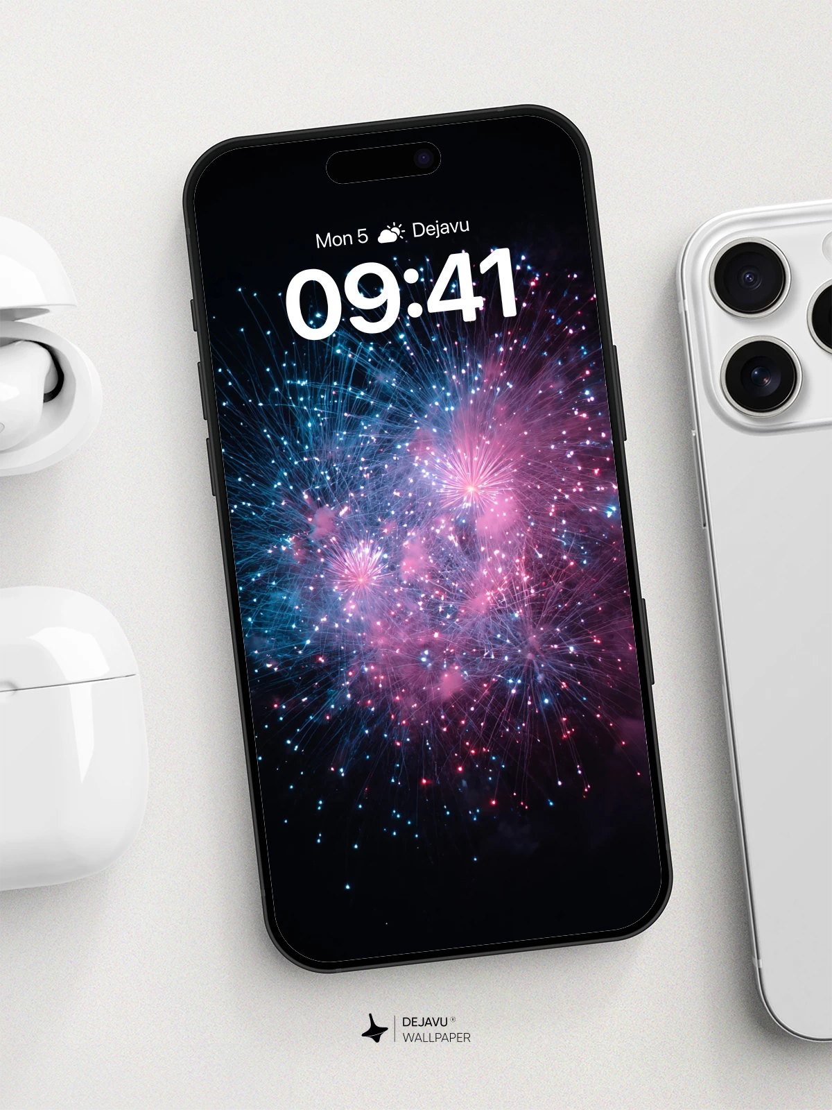 Cosmic Fireworks Explosion Wallpaper 8K for iPhone and Android