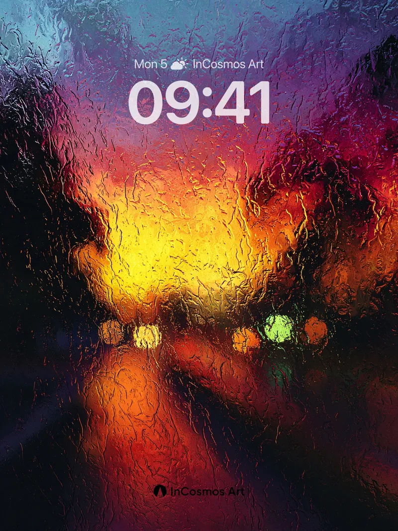 Fever Dream Wallpaper with Rain-Streaked Glass