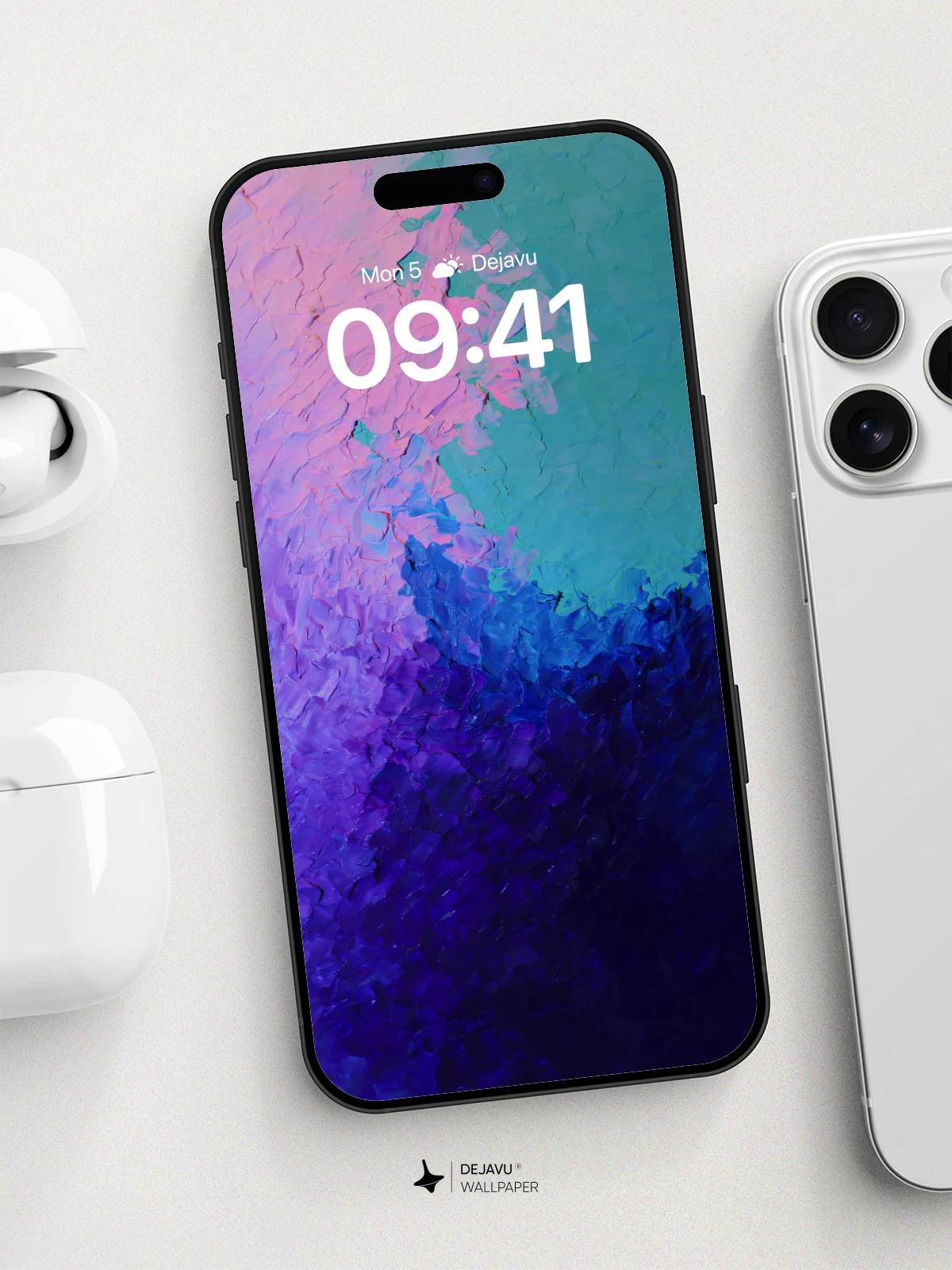 Abstract Gradient Wave Wallpaper 8K for iPhone and Android